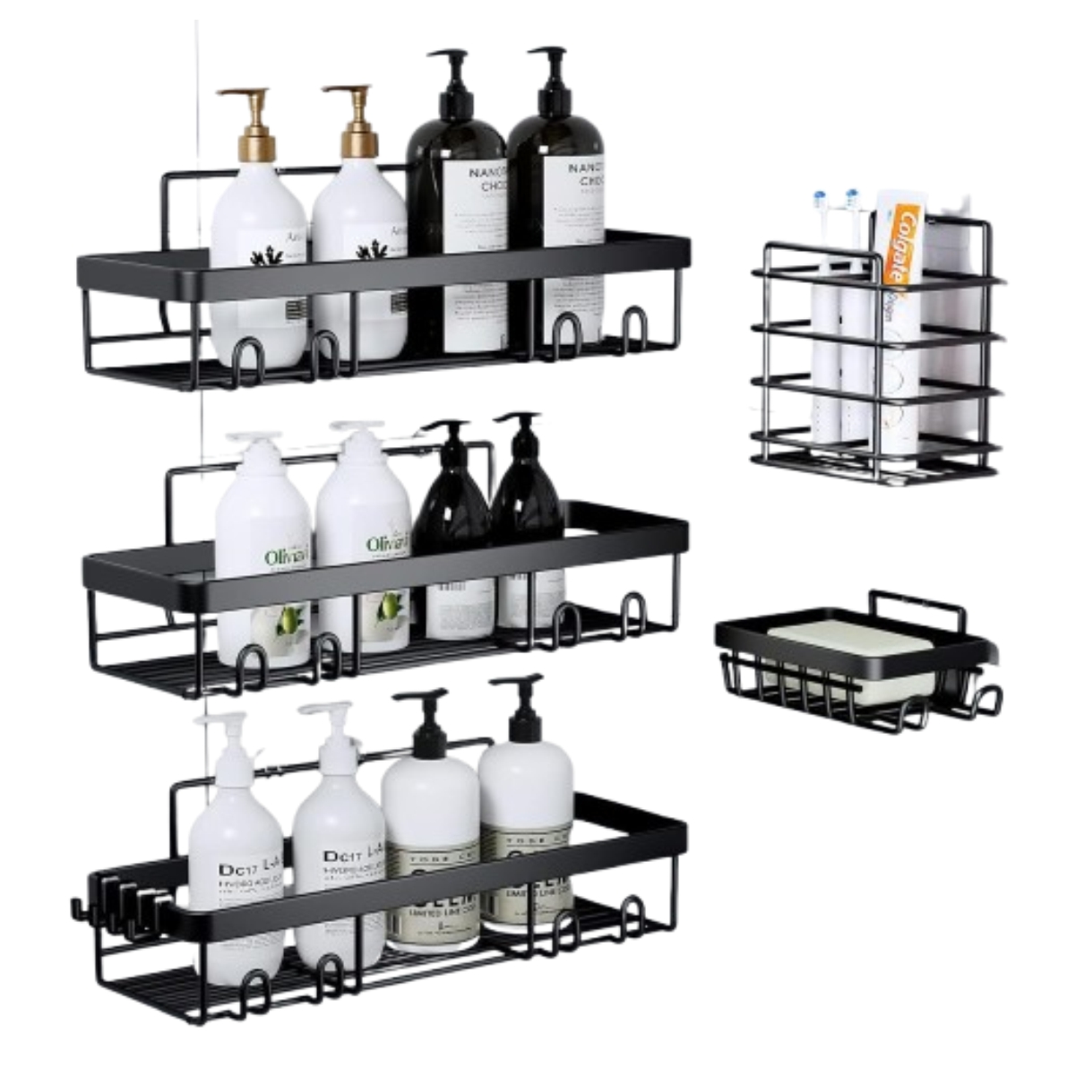 Miniatura 5 de Organizador Adhesivo Baño 5pcs Multi Uso